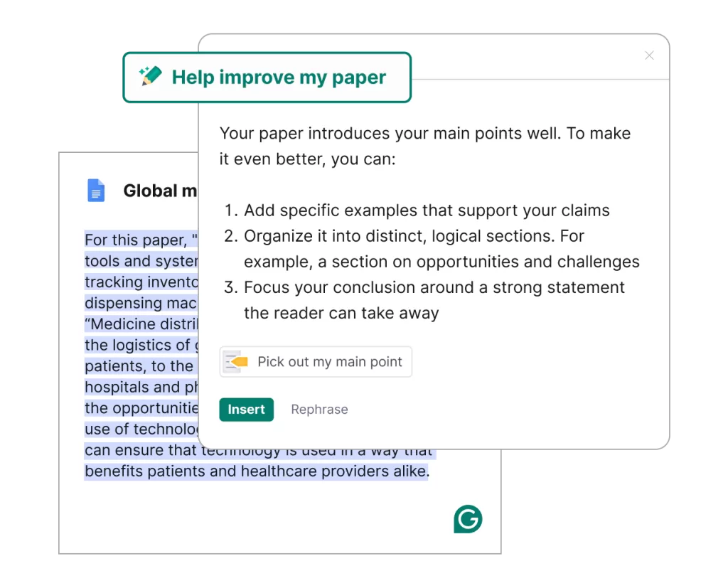 Grammarly’s AI writing assistant helps students improve their academic writing by offering grammar, clarity, and citation suggestions.